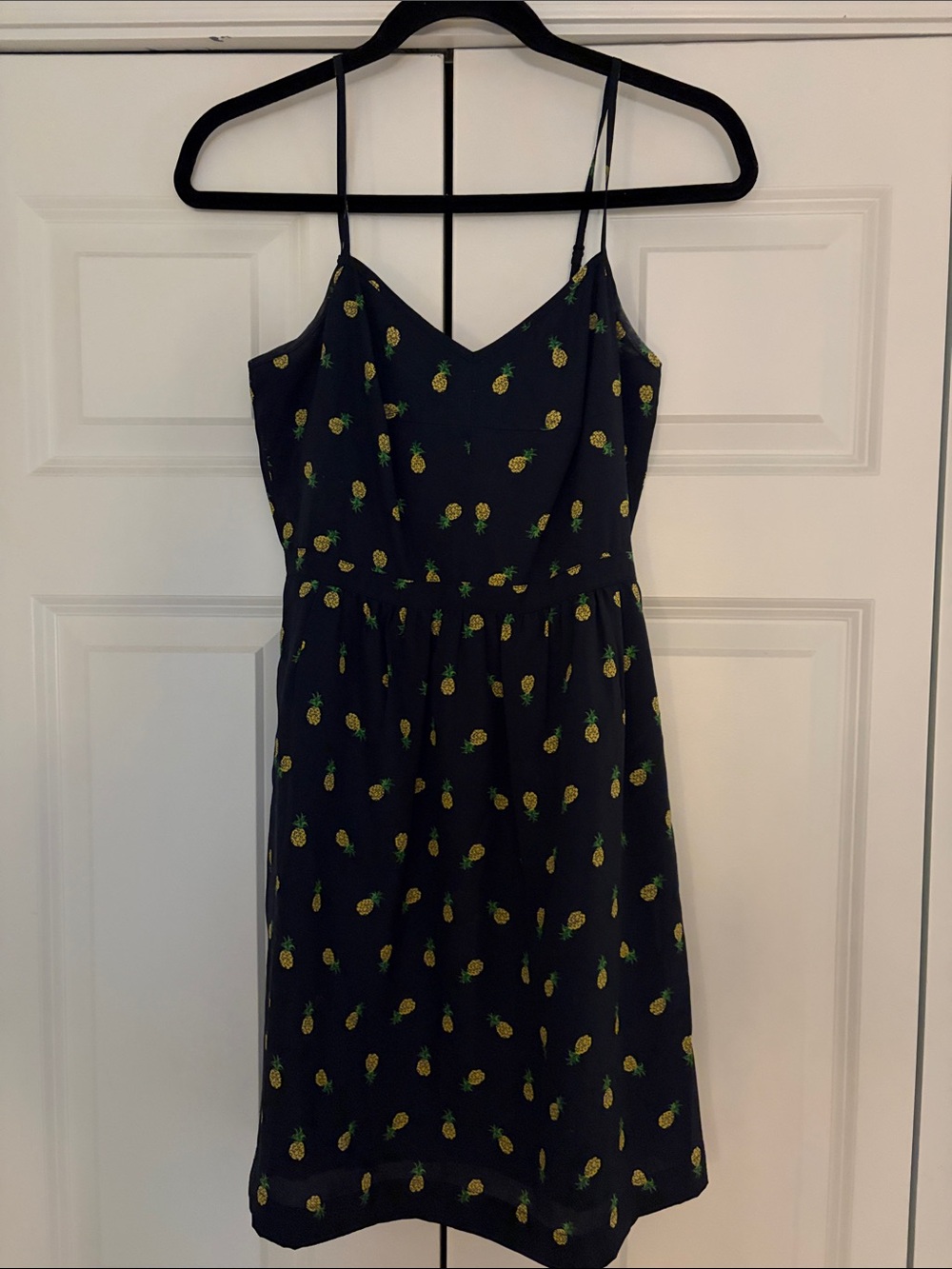 J.Crew Women’s Navy Pineapple Print Sundress | size: 00